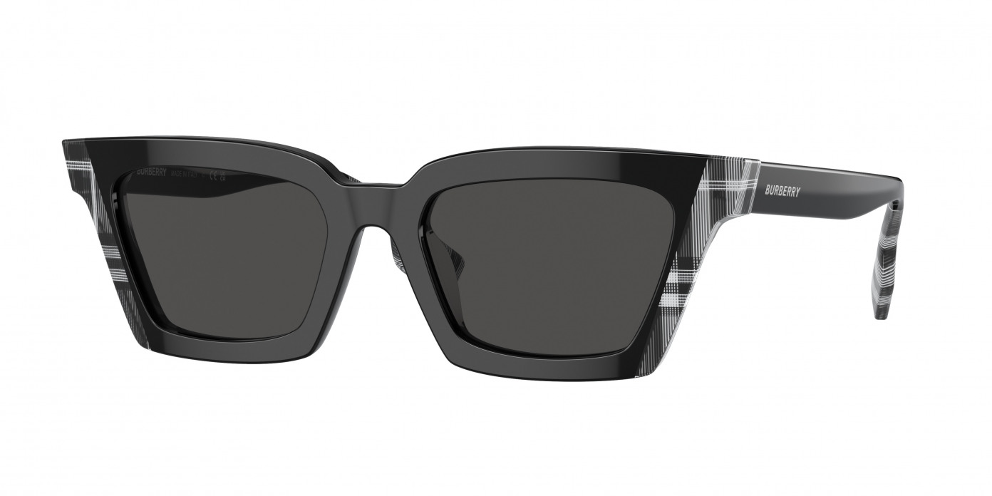 Burberry Briar BE4392U 405187 Black/check White Black (Dark Grey)