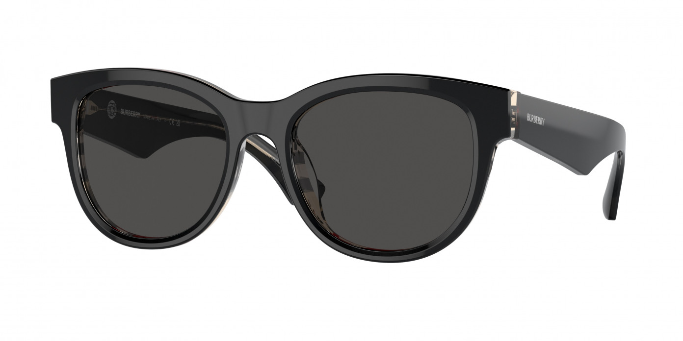 Burberry  BE4432U 412187 Top Black On Vintage Check (Dark Grey)