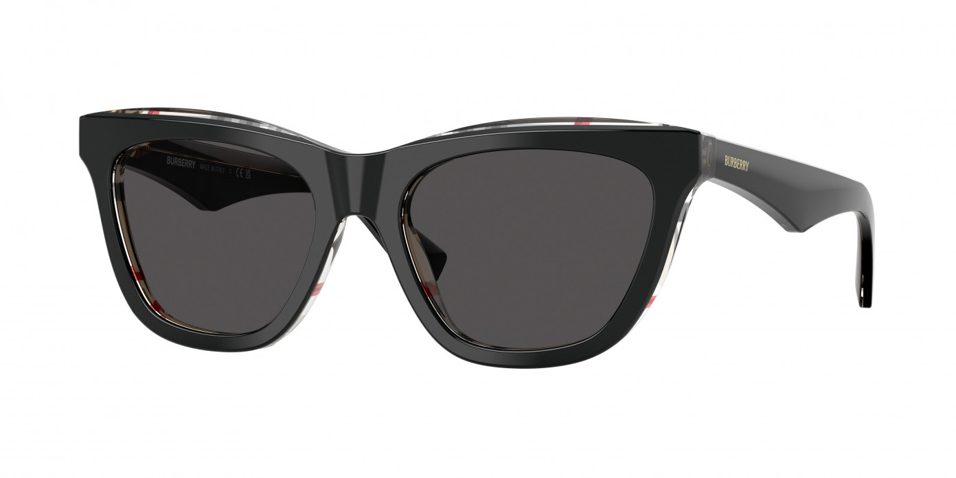 Burberry  BE4435 412187 Top Black On Vintage Check (Dark Grey)