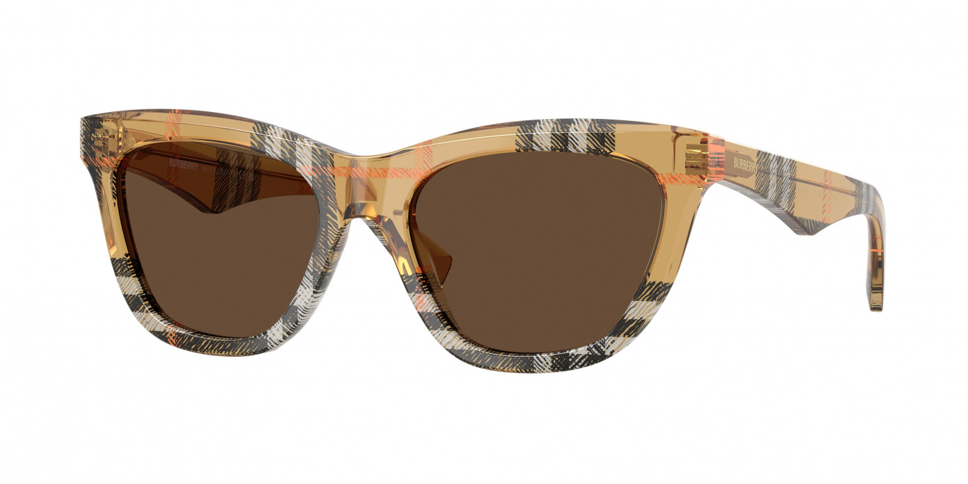 Burberry  BE4435 414673 Check Sand (Dark Brown)