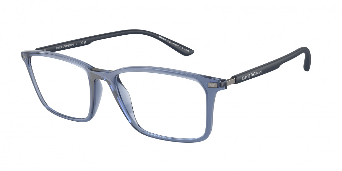 Emporio Armani  EA3237 6108 Shiny Transparent Blue