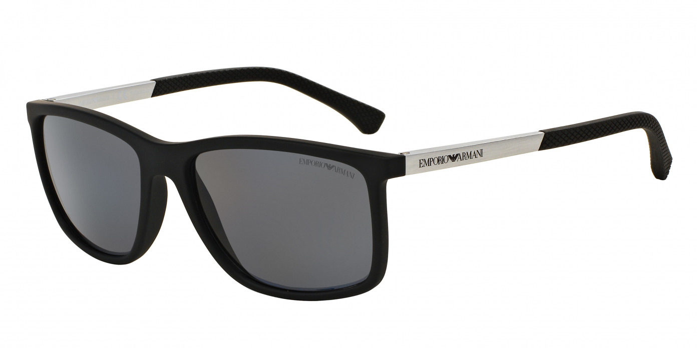 Emporio Armani  EA4058 506381 Rubber Black Polarized (Grey Polarized)