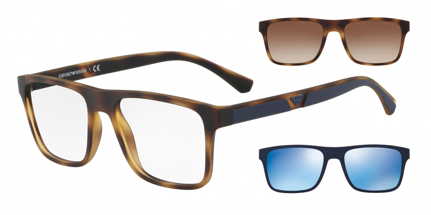 Emporio Armani  EA4115 50891W Matte Havana (Clear)