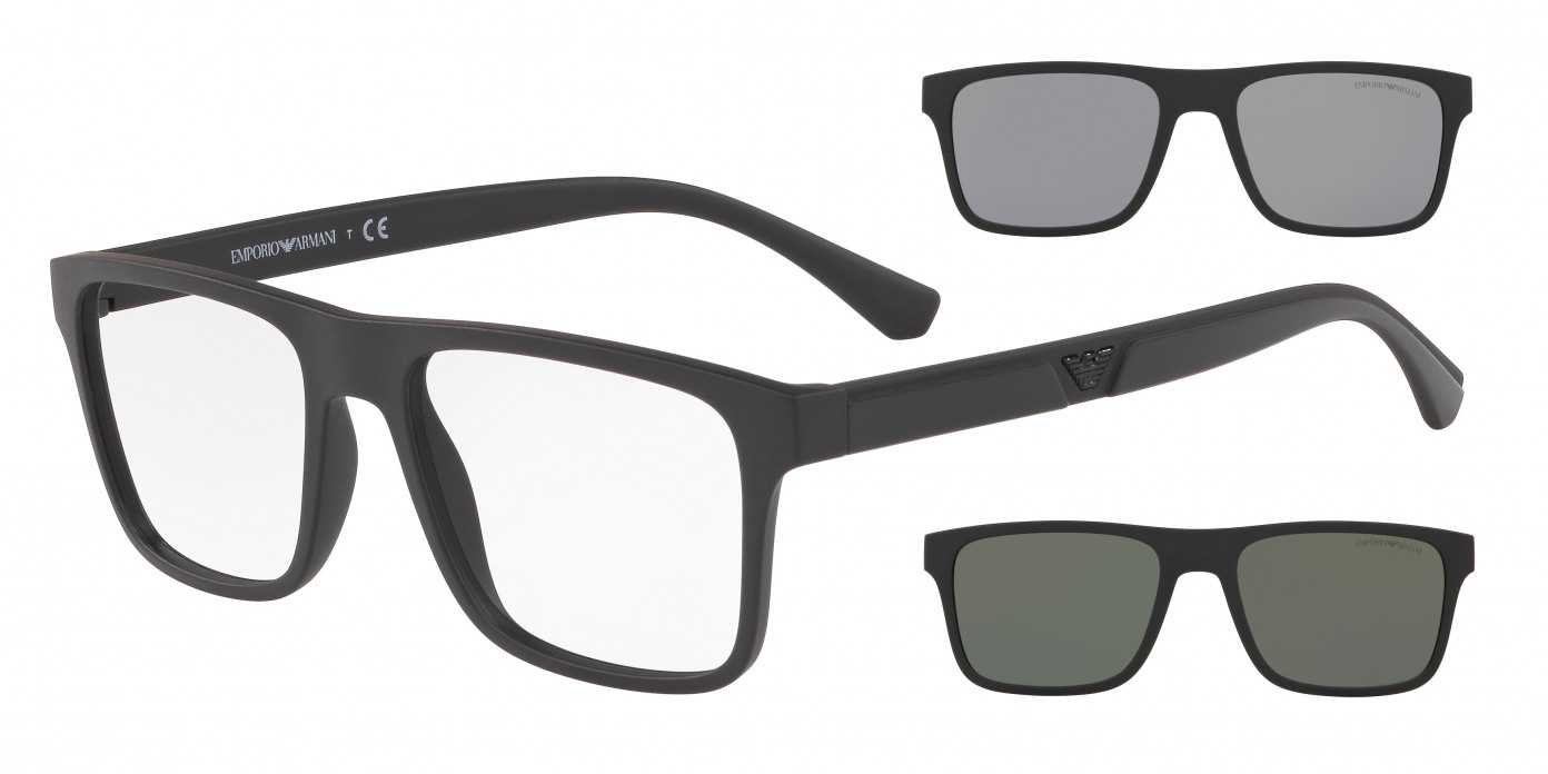 Emporio Armani  EA4115 58011W Matte Black (Clear)
