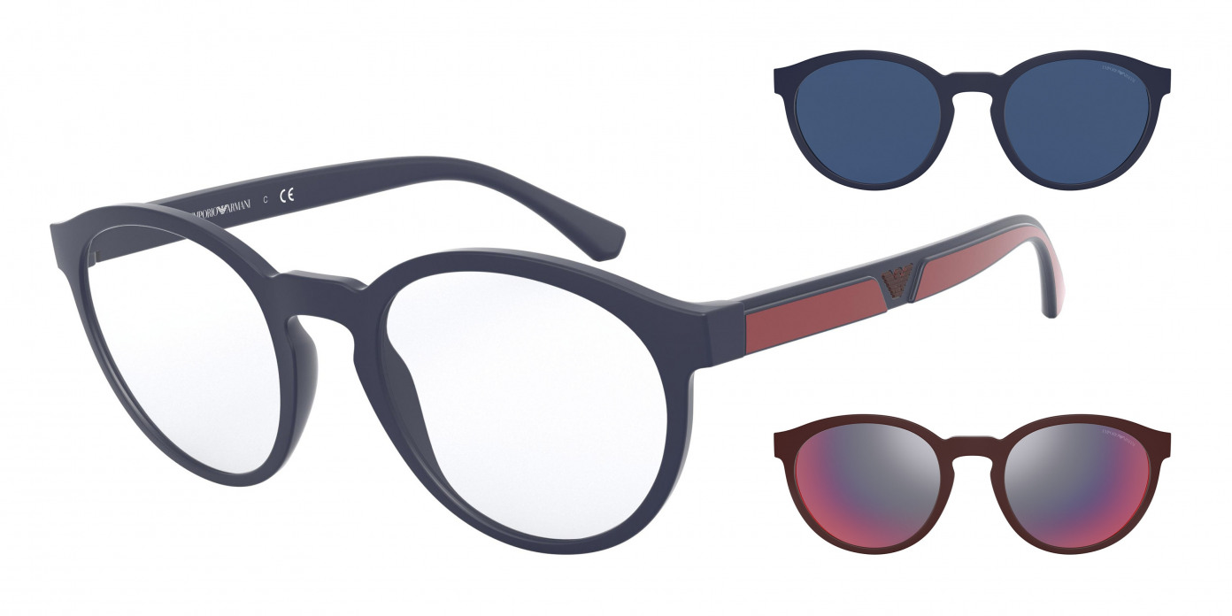 Emporio Armani  EA4152 56691W Matte Blue (Clear)