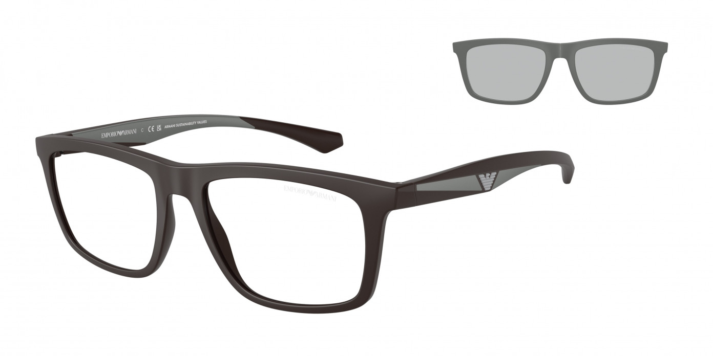 Emporio Armani  EA4235 61861W Matte Brown (Clear)