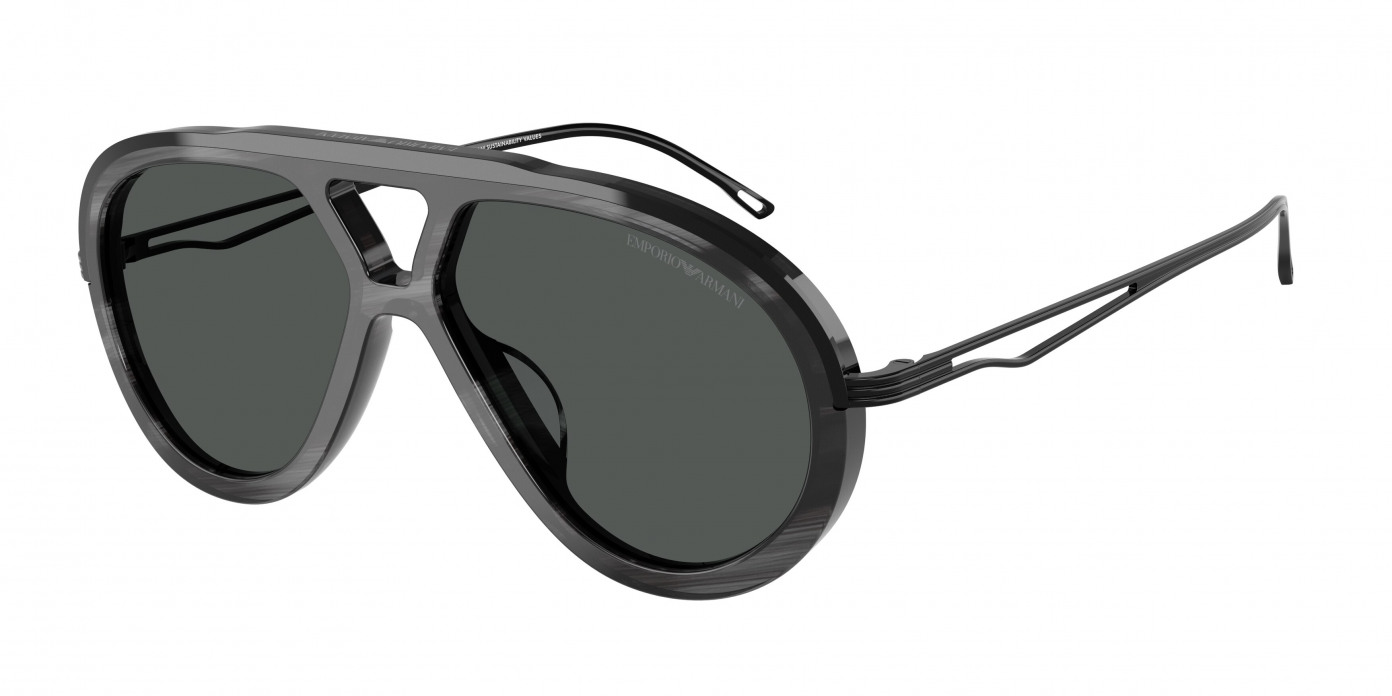 Emporio Armani  EA4242U 621187 Shiny Striped Grey (Dark Grey)
