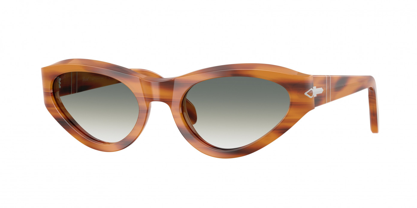 Persol  PO0052S 960/3A Striped Brown (Clear Gradient Green)