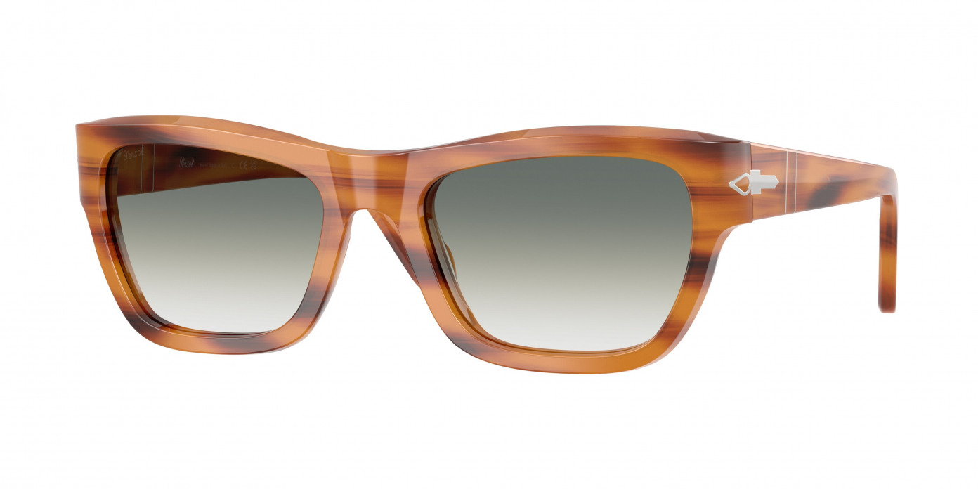 Persol  PO0091S 960/3A Striped Brown (Clear Gradient Green)