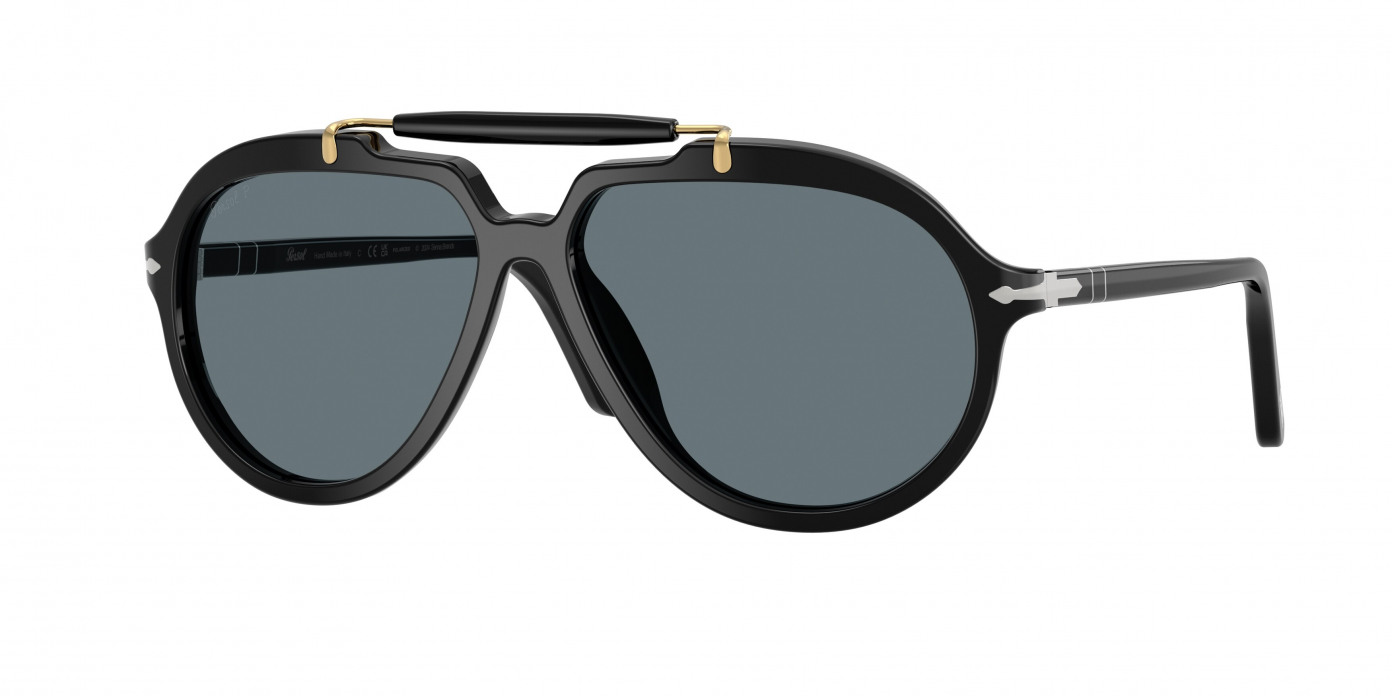 Persol  PO0202S 95/3R Black Polarized (Dark Blue Polar)