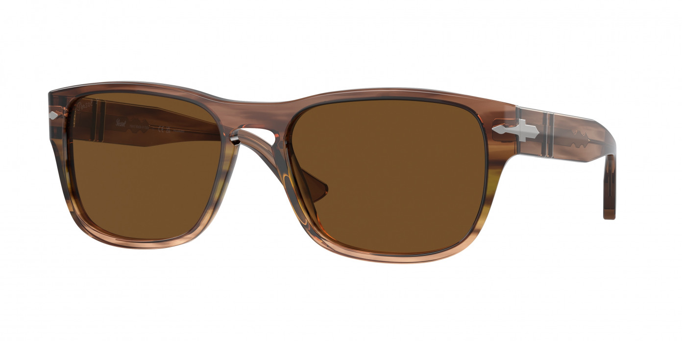 Persol  PO3341S 120757 Striped Brown Green Polarized (Polar Brown)