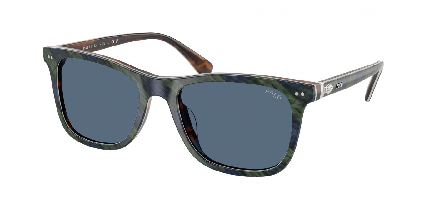 Polo Ralph Lauren  PH4220U 562180 Shiny Tartan Blue/green (Dark Blue)