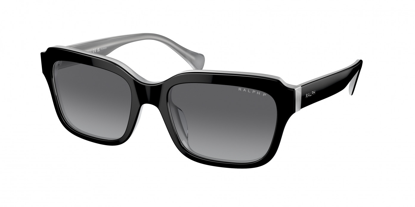 Ralph By Ralph Lauren  RA5312U 6066T3 Shiny Black On Opal Grey Polarized (Polar Gradient Grey)