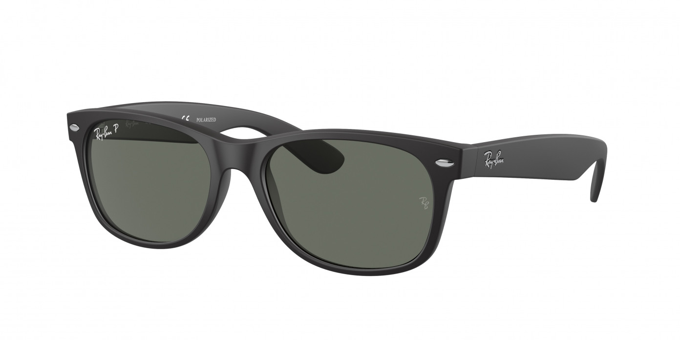 Ray-ban New Wayfarer RB2132 622/58 Black Polarized (Green)