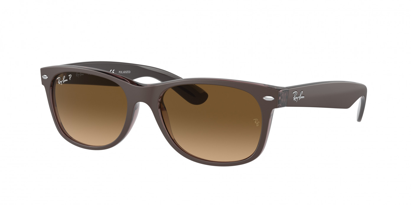 Ray-ban New Wayfarer RB2132 6608M2 Transparent Brown Polarized (Gradient Brown Polar)
