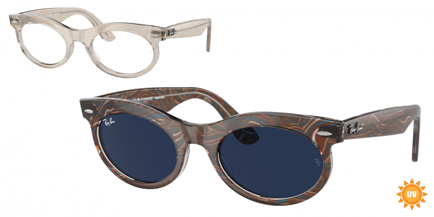 Ray-ban Wayfarer Oval RB2242 1383GG Photo Waves Grey (Clear/Blue)
