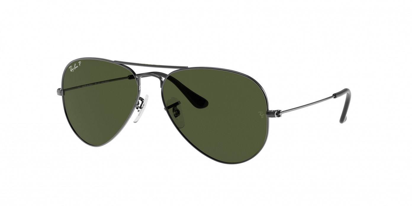 Ray-ban Aviator Large Metal RB3025 004/58 Gunmetal Polarized (Green)