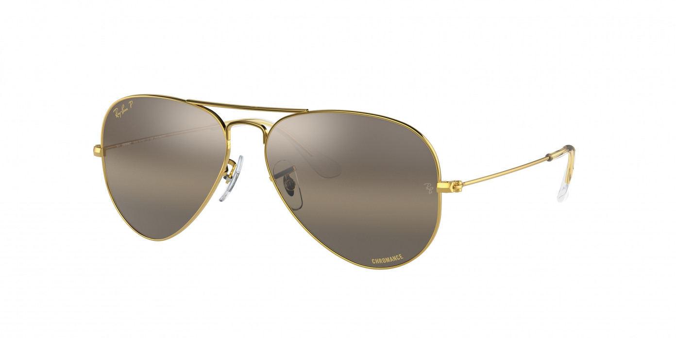 Ray-ban Aviator Large Metal RB3025 9196G5 Gold Polarized (Polar Clear Gradient Dark Brown)