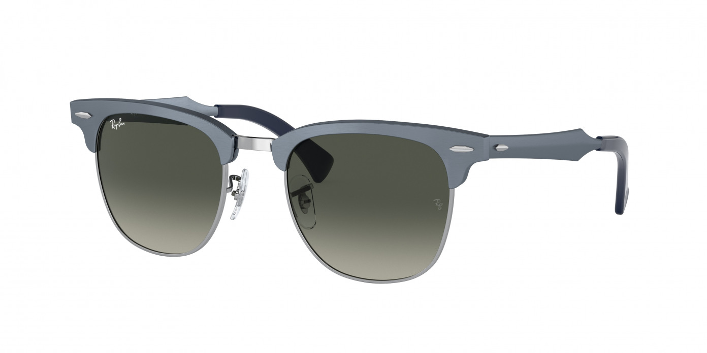 Ray-ban Clubmaster Aluminum RB3507 924871 Blue On Silver (Grey Gradient)
