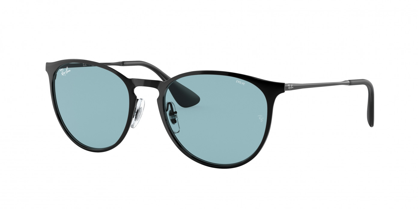 Ray-ban Erika Metal RB3539 002/Q2 Black (Photochromic Blue Gradient Violet)