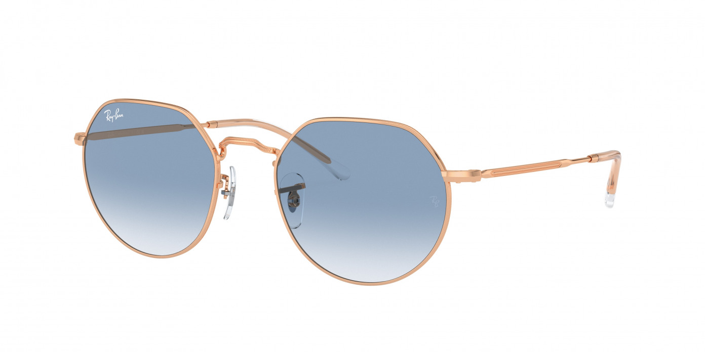 Ray-ban Jack RB3565 92023F Rose Gold (Clear & Blue)