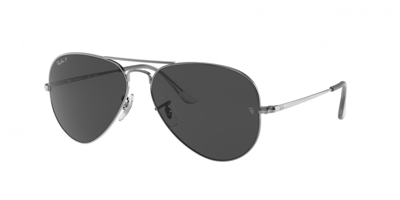 Ray-ban Aviator Metal Ii RB3689 004/48 Gunmetal Polarized (Polarized Black Classic)