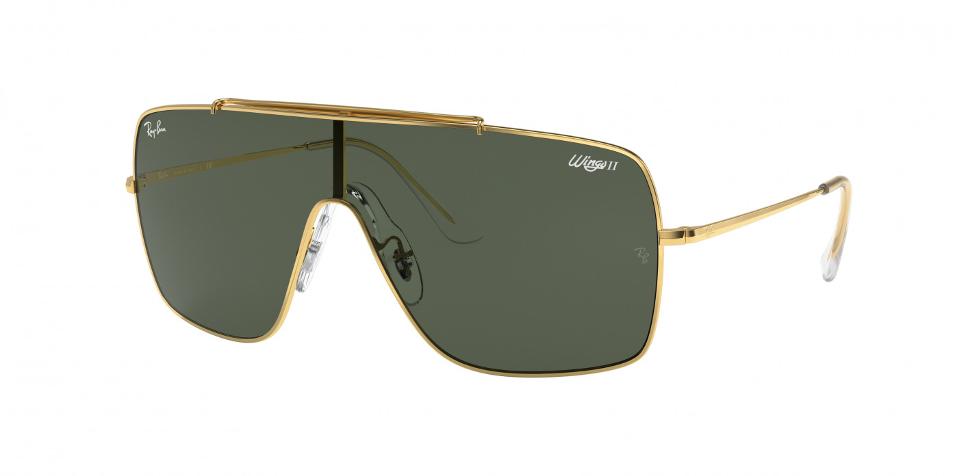 Ray-ban Wings Ii RB3697 905071 Arista Gold (Dark Green)