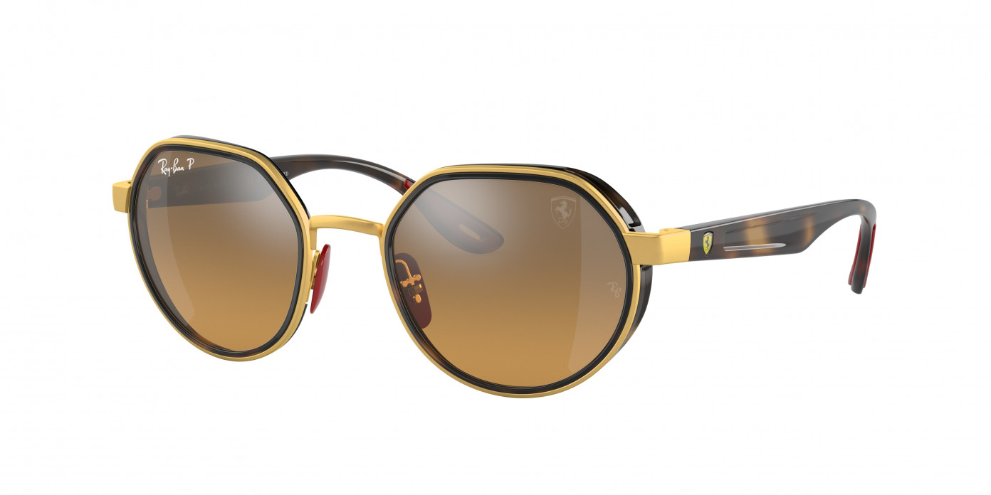 Ray-ban Ferrari  RB3703M F076A2 Gold Polarized (Brown/Grey)