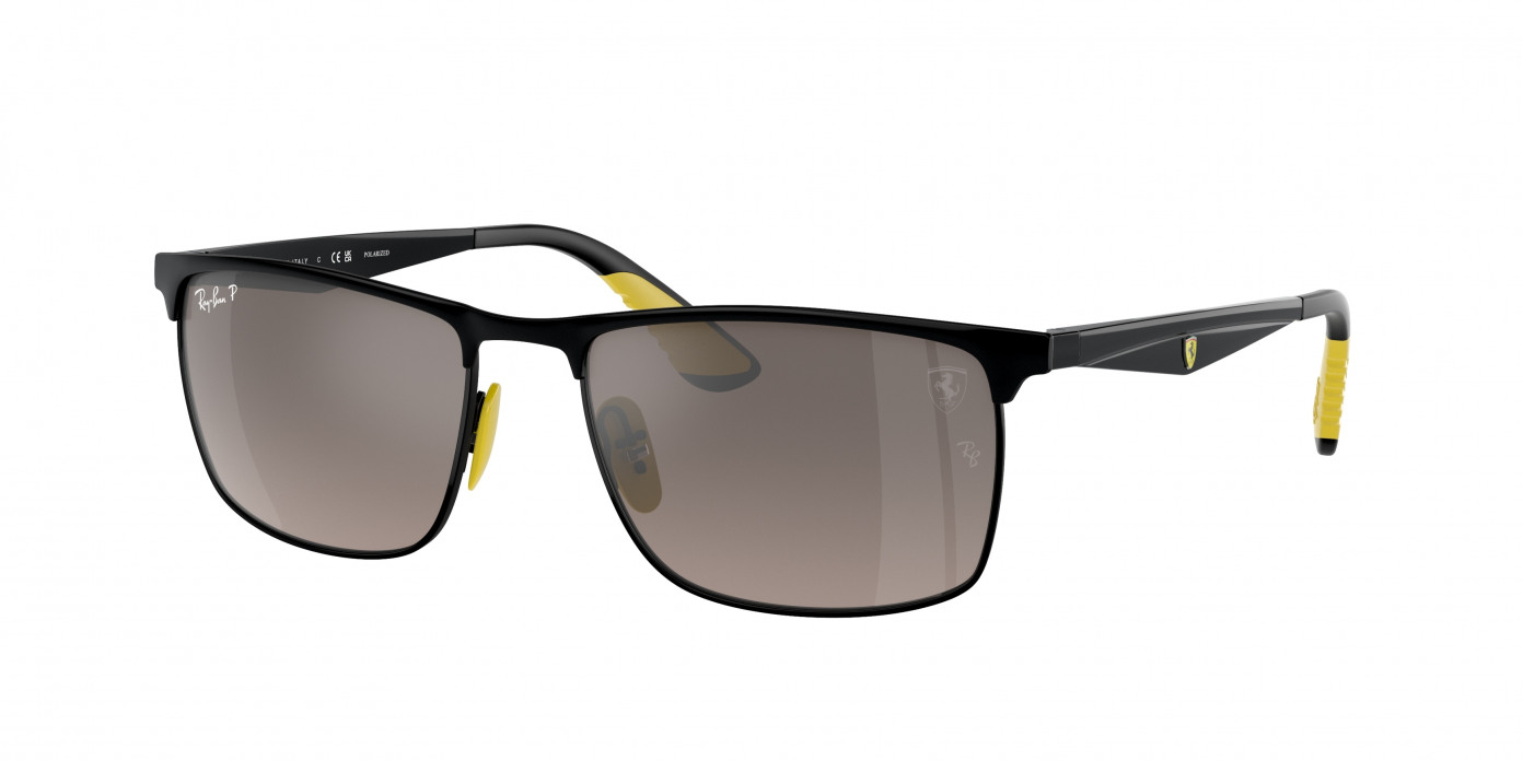 Ray-ban Ferrari  RB3726M F0885J Black On Black Polarized (Grey)