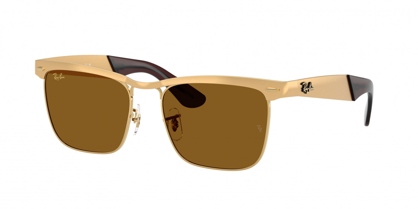 Ray-ban Wayfarer Deluxe RB3875 927631 Sandblasted Legend Gold (Brown)