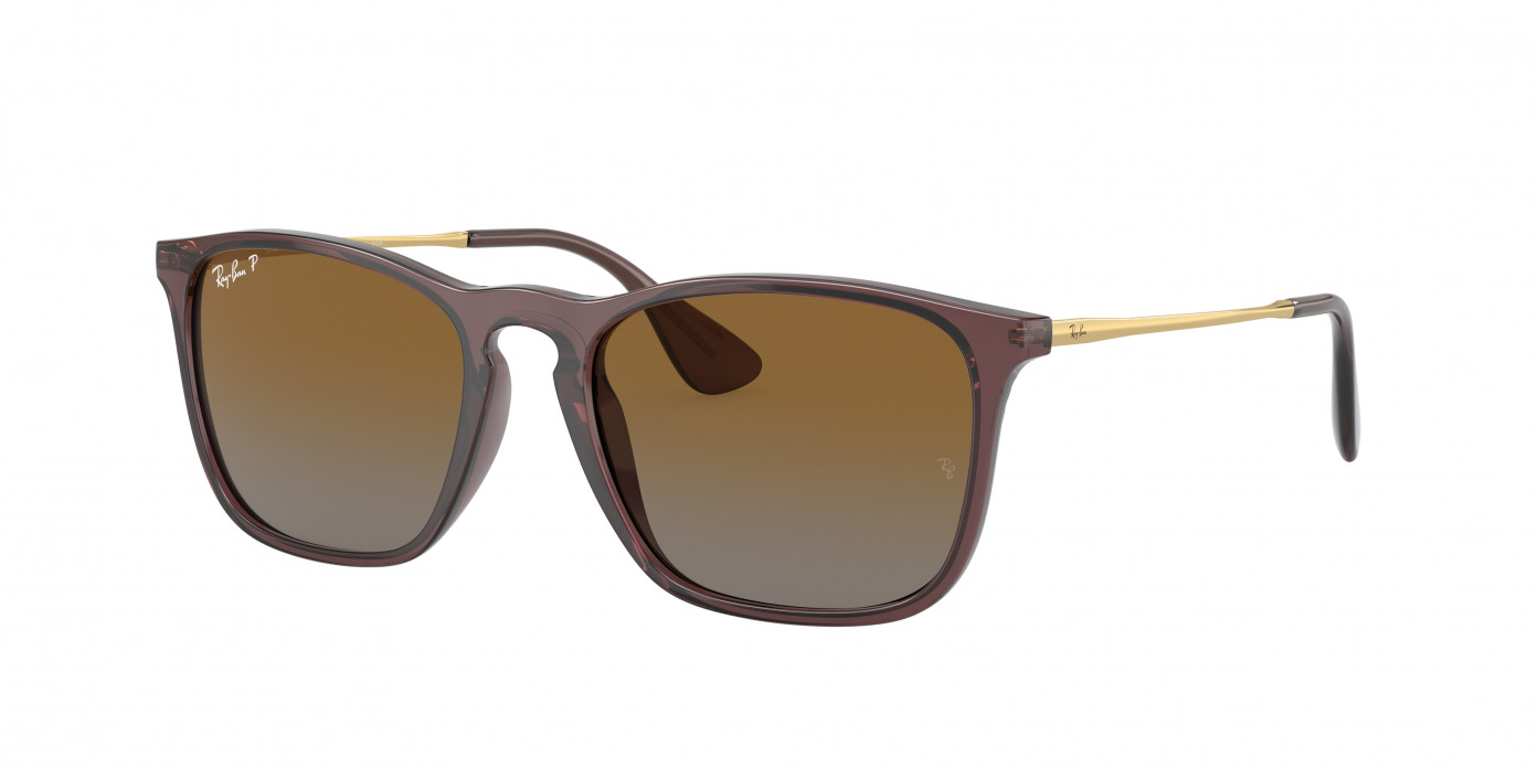 Ray-ban Chris RB4187 6593T5 Transparent Brown Polarized (Brown)