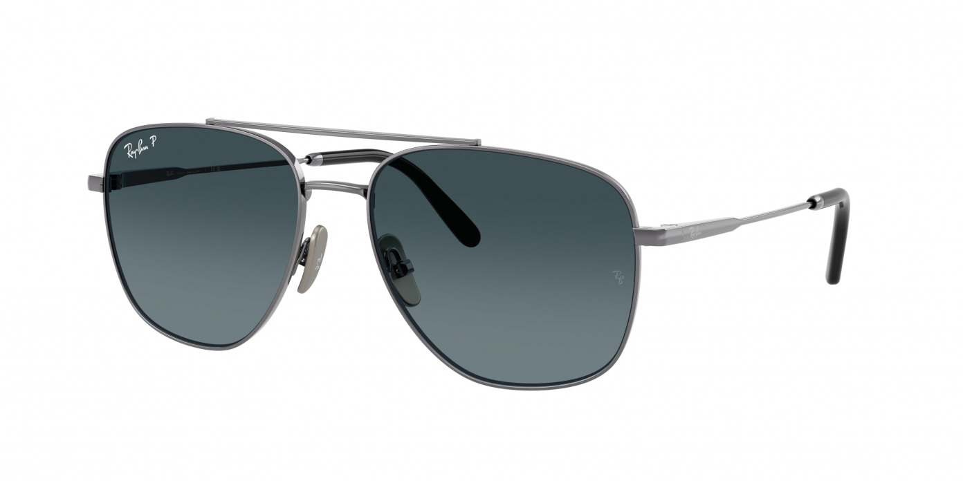 Ray-ban William Titanium RB8097 165/S3 Gunmetal Polarized (Blue Gradient)