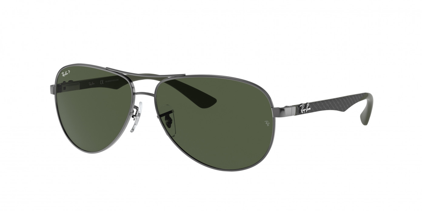Ray-ban Carbon Fibre RB8313 004/N5 Gunmetal Polarized (Polarized Green Classic G-15)
