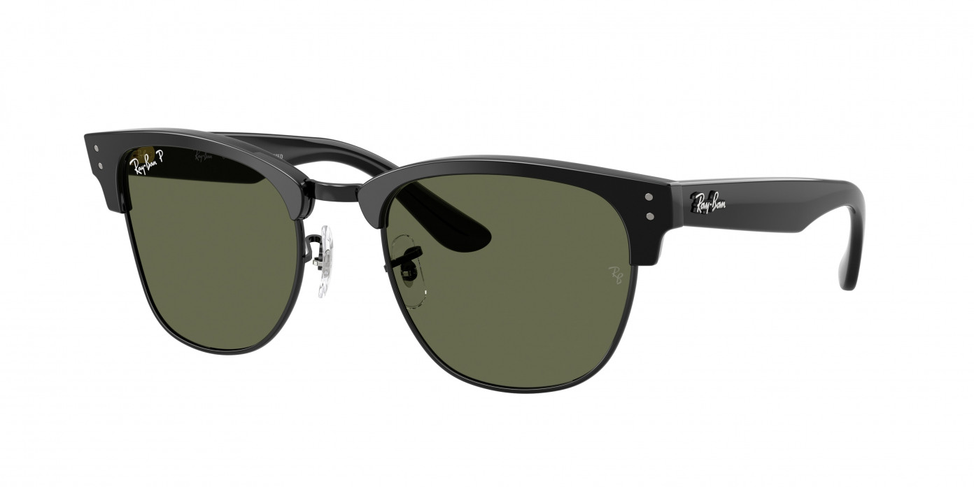 Ray-ban Clubmaster Reverse RBR0504S 67839A Black On Black Polarized (Polar Dark Green)