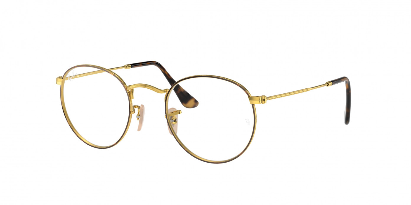 Ray-ban Round Metal RX3447V 2945 Havana On Gold