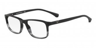 Emporio Armani  EA3098 5566 Matte Black & Striped Grey