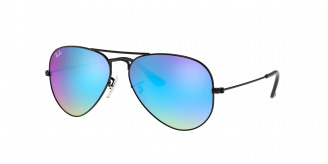 Ray-ban Aviator Large Metal RB3025 002/4O Black (Blue Gradient Flash)