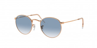 Ray-ban Round Metal RB3447 92023F Rose Gold (Clear & Blue)