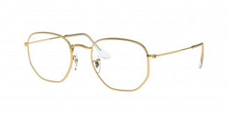 Ray-ban Hexagonal RB3548 9196BF Gold (Clear/Blue Light Filter)