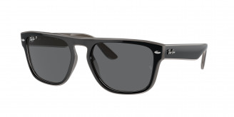 Ray-ban  RB4407 673381 Black & Light Grey & Transparent Grey Polarized (Dark Grey)