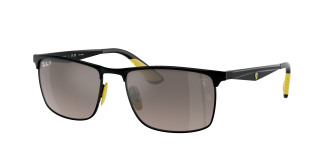 Ray-ban Ferrari  RB3726M F0885J Black On Black Polarized (Grey)