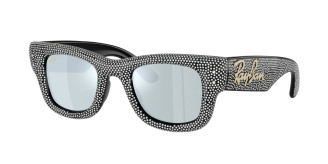 Ray-ban Wayfarer Puffer RB4940BP 686530 Black (Green Mirror Silver Plan)