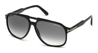 Tom Ford Raoul FT0753 01B Shiny Black / Gradient Smoke
