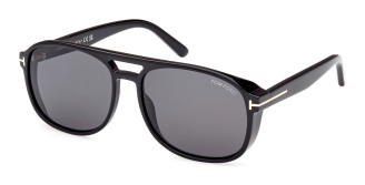 Tom Ford Rosco FT1022 01A Shiny Black / Smoke