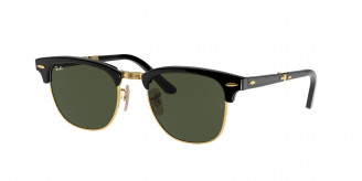 Ray-ban Clubmaster Folding RB2176 901 Black (g-15 green)