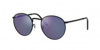 Ray-ban New Round RB3637 002/G1 Black (Green Mirror Blue)