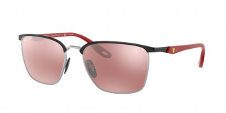Ray-ban Ferrari  RB3673M F060H2 Black On Silver Polarized (Silver)