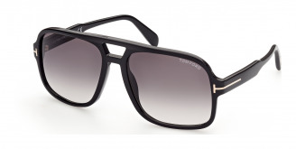 Tom Ford Falconer-02 FT0884 01B Shiny Black / Gradient Smoke