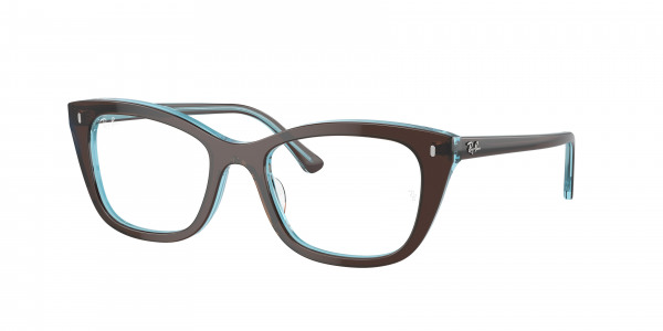 rayban_vista_0rx5433_8366_brown_on_transparent_blue