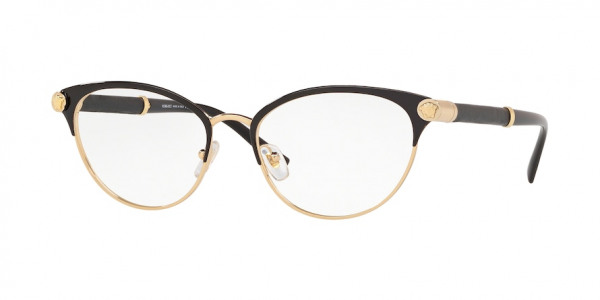 Versace black discount and gold frames